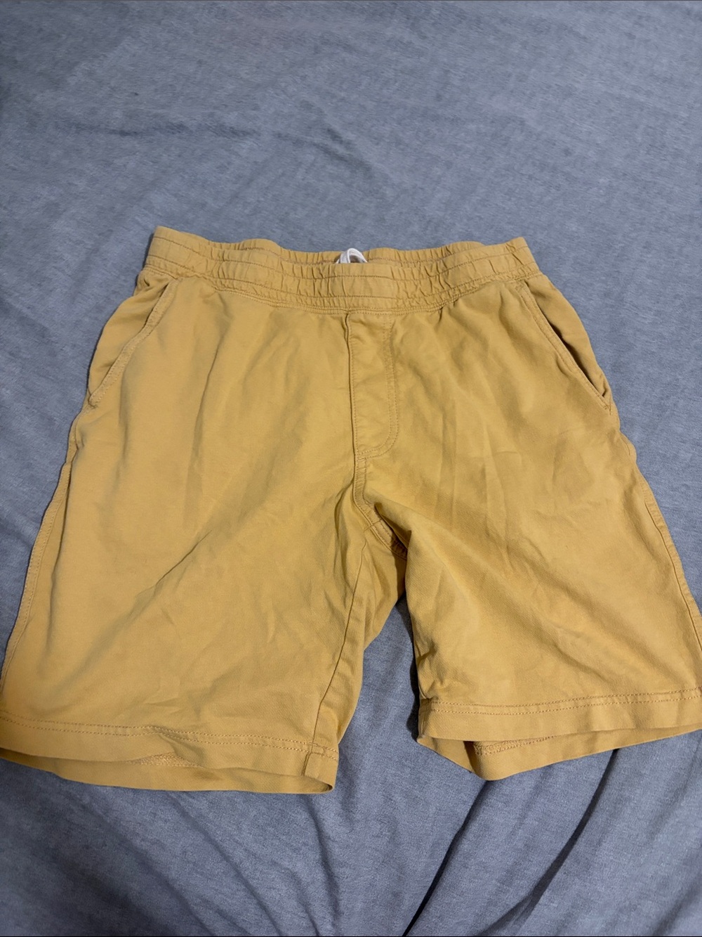 Men's Mustard Yellow Casual Drawstring Shorts
